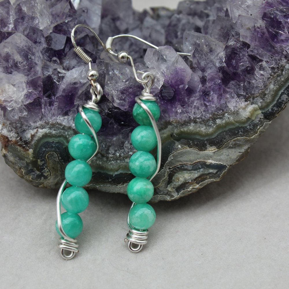 glass bead earrings